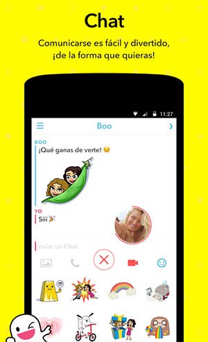 Snapchat chat con emojis