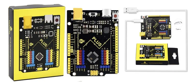 comprar KEYESTUDIO UN0 R3 Tarjeta Placa con Cable Type C y Microcontrolador Compatible con Arduino IDE