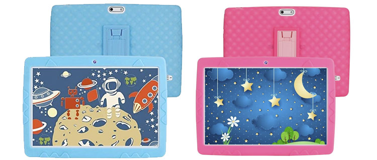 tablet infantil de 10 pulgadas y carcasa rosa o azul en mejores tablets para niños