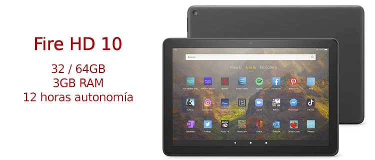 Tablet Amazon Fire HD 10 calidad precio