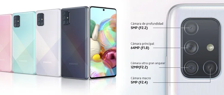 samsung galaxy a71 Los móviles Samsung más actuales para comprar