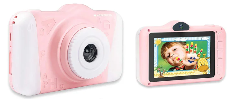 AGFA Foto Realikids CAM 2 color rosa - Cámara compacta barata especial para niños y niñas
