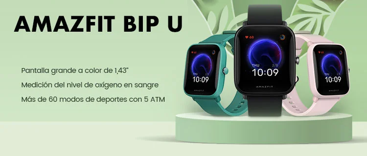 Amazfit Bip U relojes inteligentes o smartwatch con mejor batería