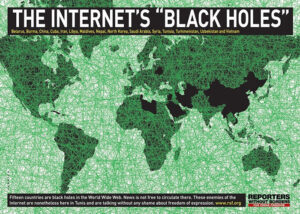 Mapa agujeros negros internet de reporteros sin fronteras