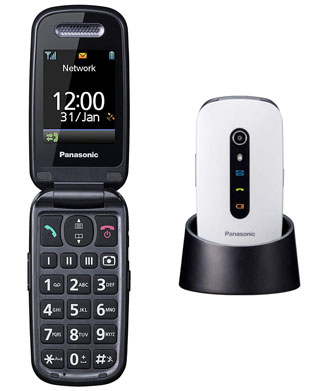 Panasonic KX-TU466EXWE - Teléfono Móvil para Mayores con botón SOS