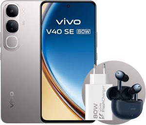 VIVO V40 SE 80W con auriculares y cargador